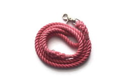 Single Color Rope Dog Leash 6 ft Pink