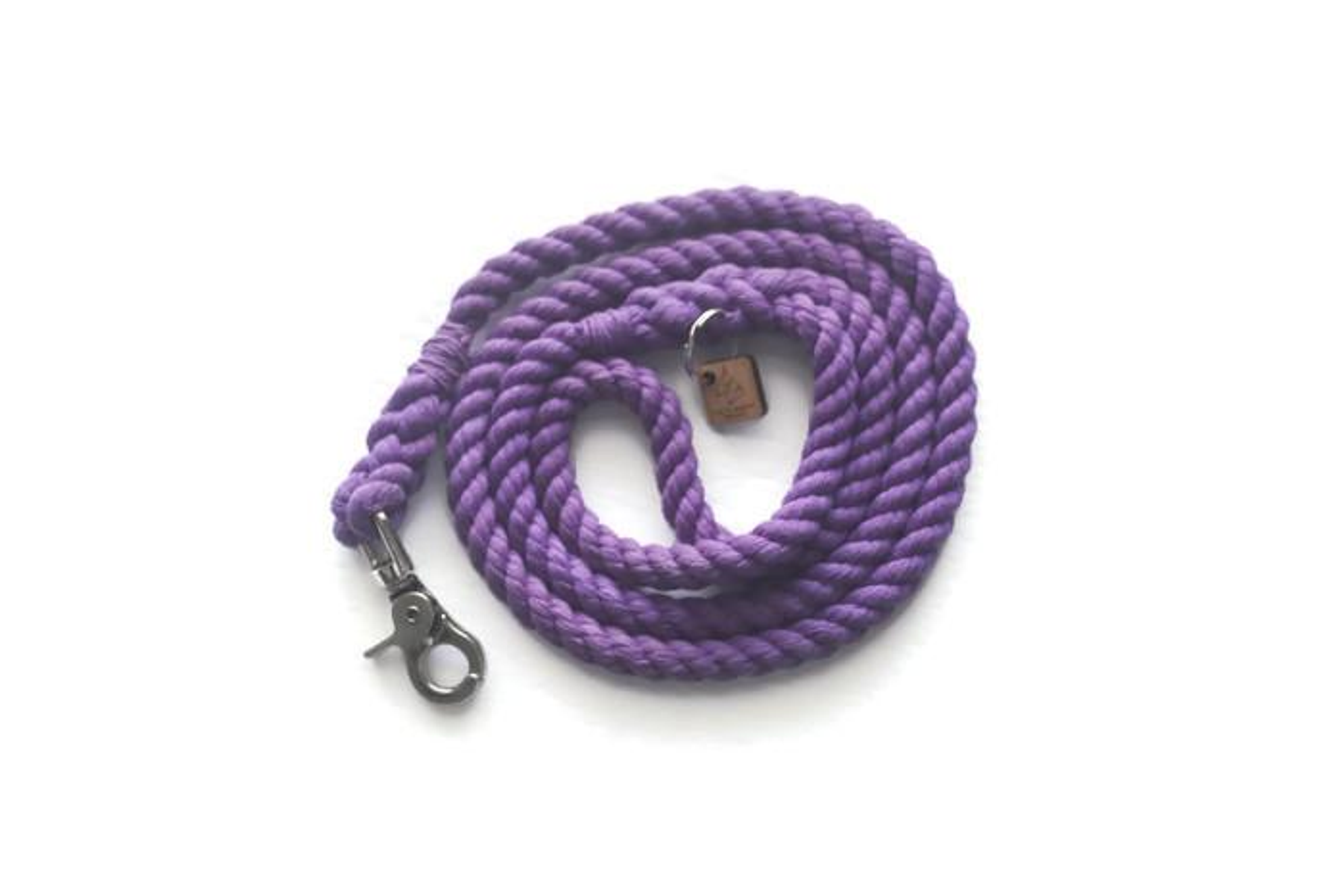 Single Color Rope Dog Leash 6 ft Purple