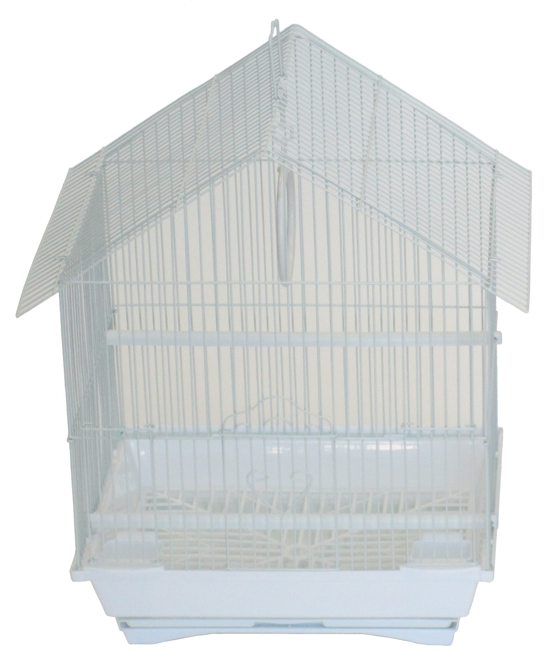 YML House Top Style Parakeet Cage 11" x 9" x 16" White