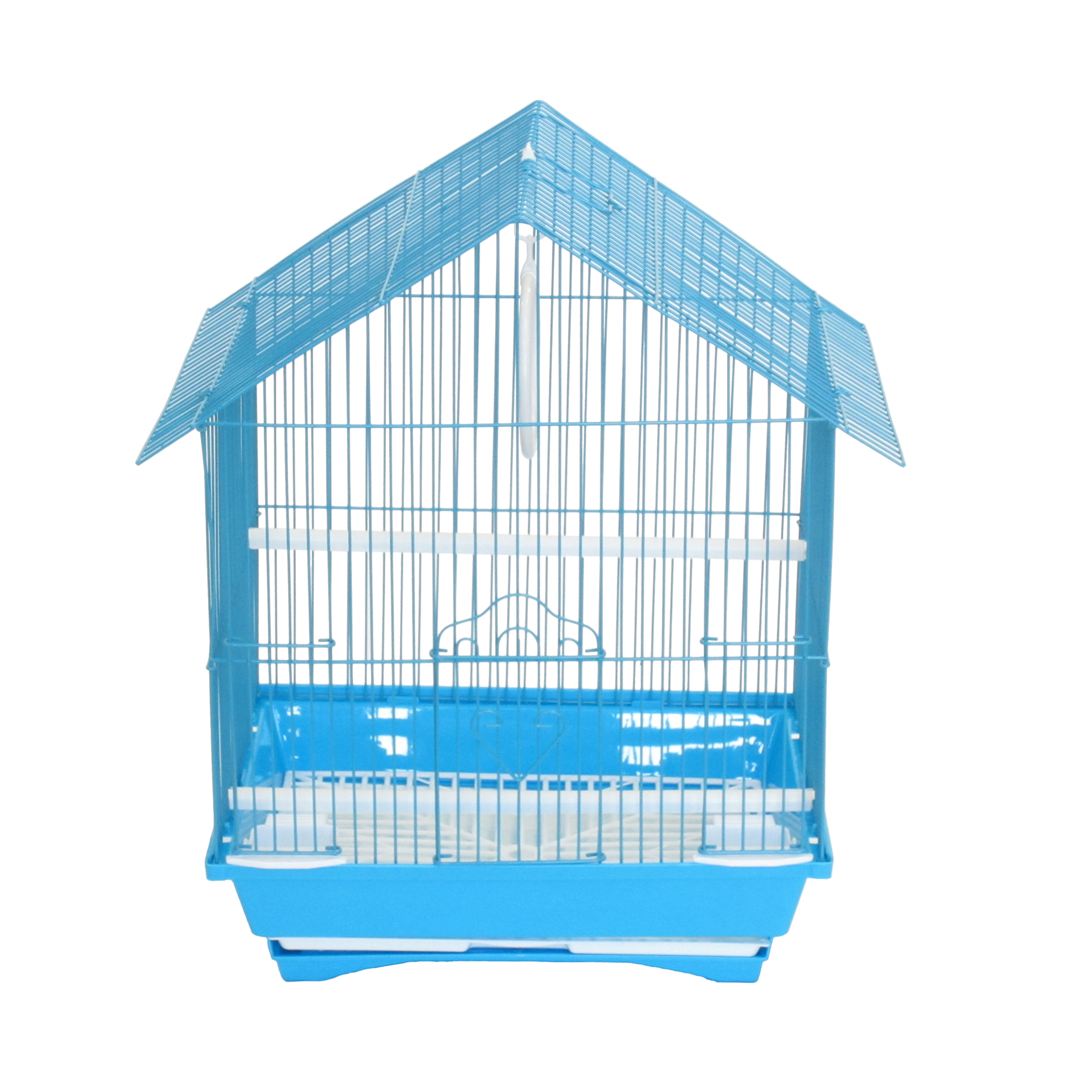YML House Top Style Parakeet Cage 13.3" x 10.8" x 17.8" Blue