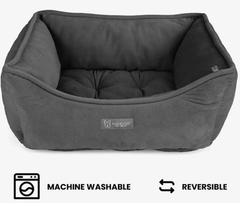 NANDOG Reversible Micro-Plush Fabric Pet Bed DARK GRAY-3