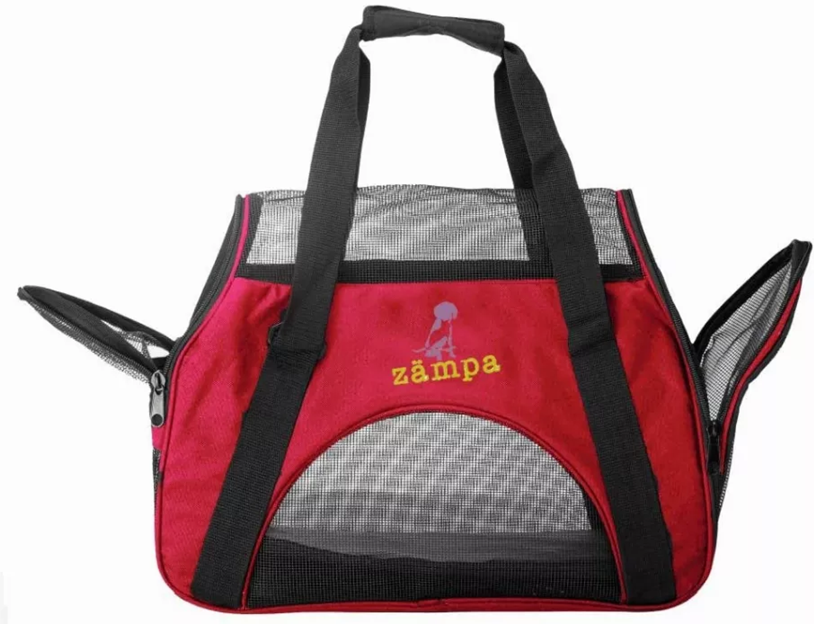 Zampa Airline Approved Soft Sided Pet Carrier 19" x 13" x 10" Red