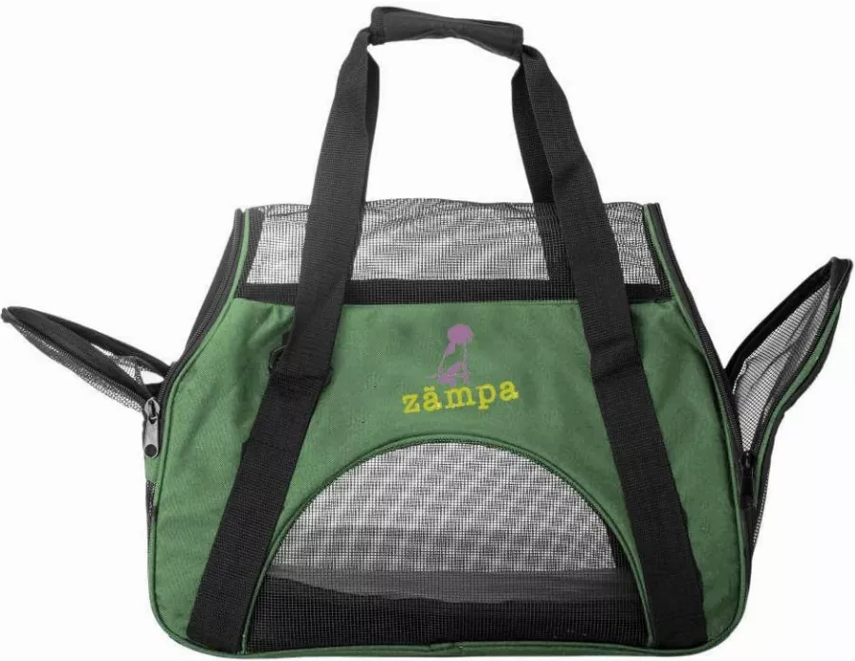 Zampa Airline Approved Soft Sided Pet Carrier 15" x 17" x 7" Olive Green