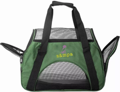 Zampa Airline Approved Soft Sided Pet Carrier 15" x 17" x 7" Olive Green
