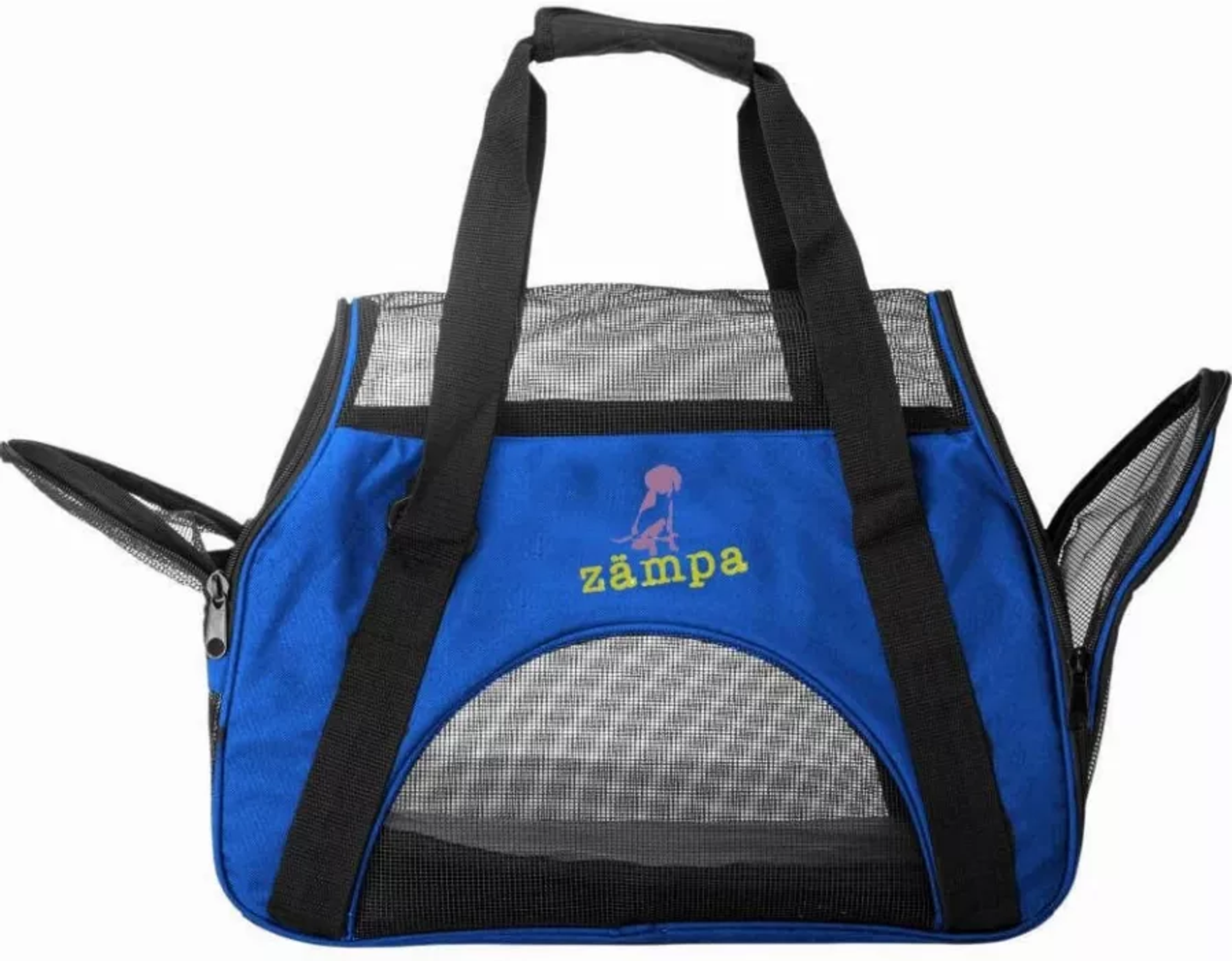 Zampa Airline Approved Soft Sided Pet Carrier 15" x 17" x 7" Blue