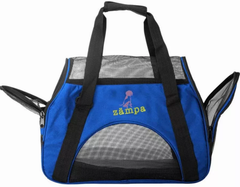 Zampa Airline Approved Soft Sided Pet Carrier 15" x 17" x 7" Blue