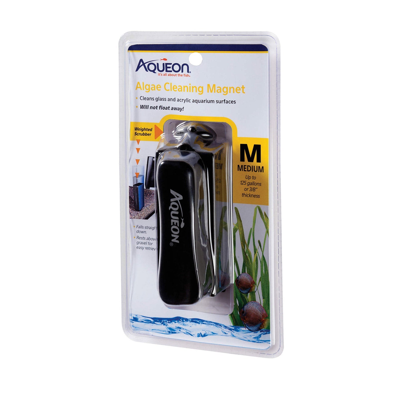 Aqueon Algae Cleaning Magnets Medium Black