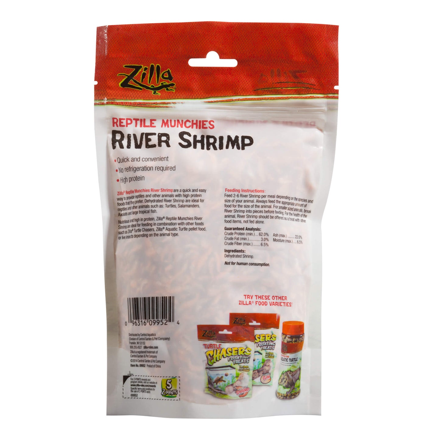 Zilla Reptile Munchies River Shrimp 2 ounces-3