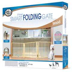 Four Paws Smart Design Folding Freestanding Gate 3 Panel-2