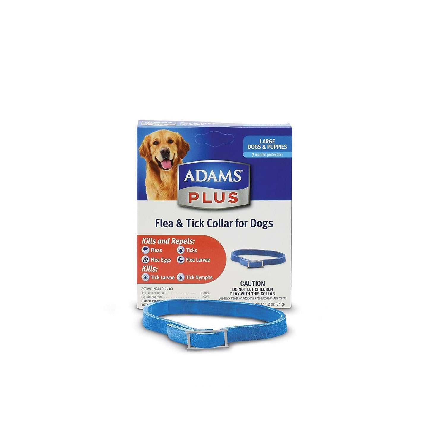 Adams Plus Flea and Tick Collar for Large Dogs