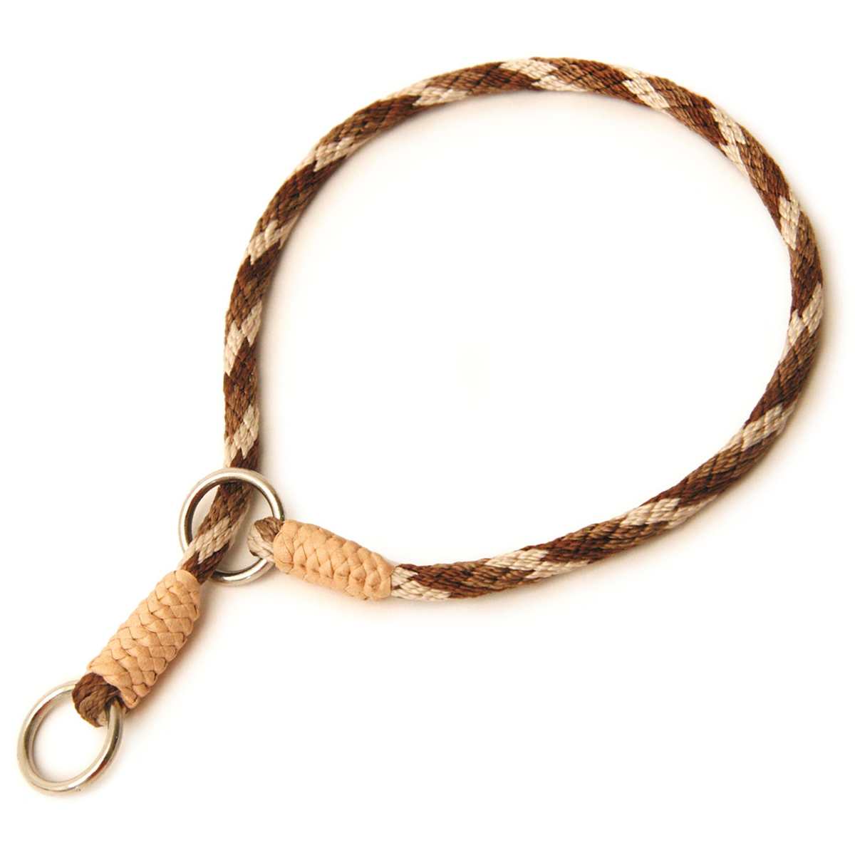 Nylon Slip Collars (10 in x 1/8in or 4mm) Brown Combination