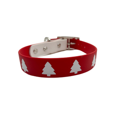 Biothane Buckle Dog Collar Large/XL 16-18 inches Christmas Tree