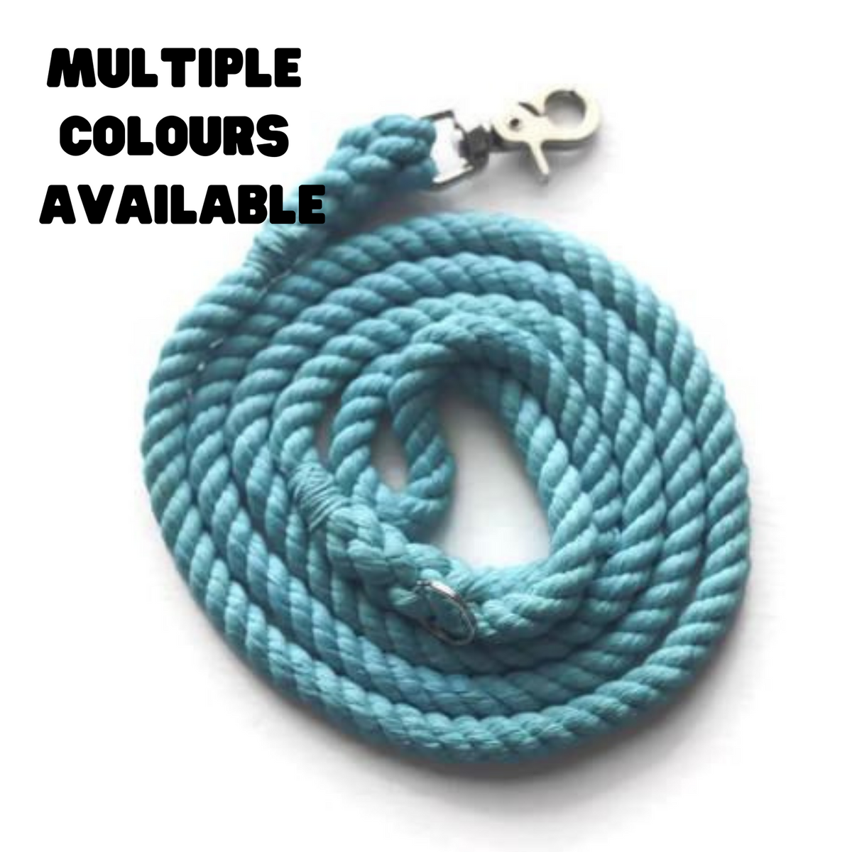 Single Color Rope Dog Leash 6 ft Blue