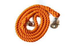 Single Color Rope Dog Leash 6 ft Orange