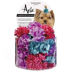 AR Dot Rose Bows Canister 48PC