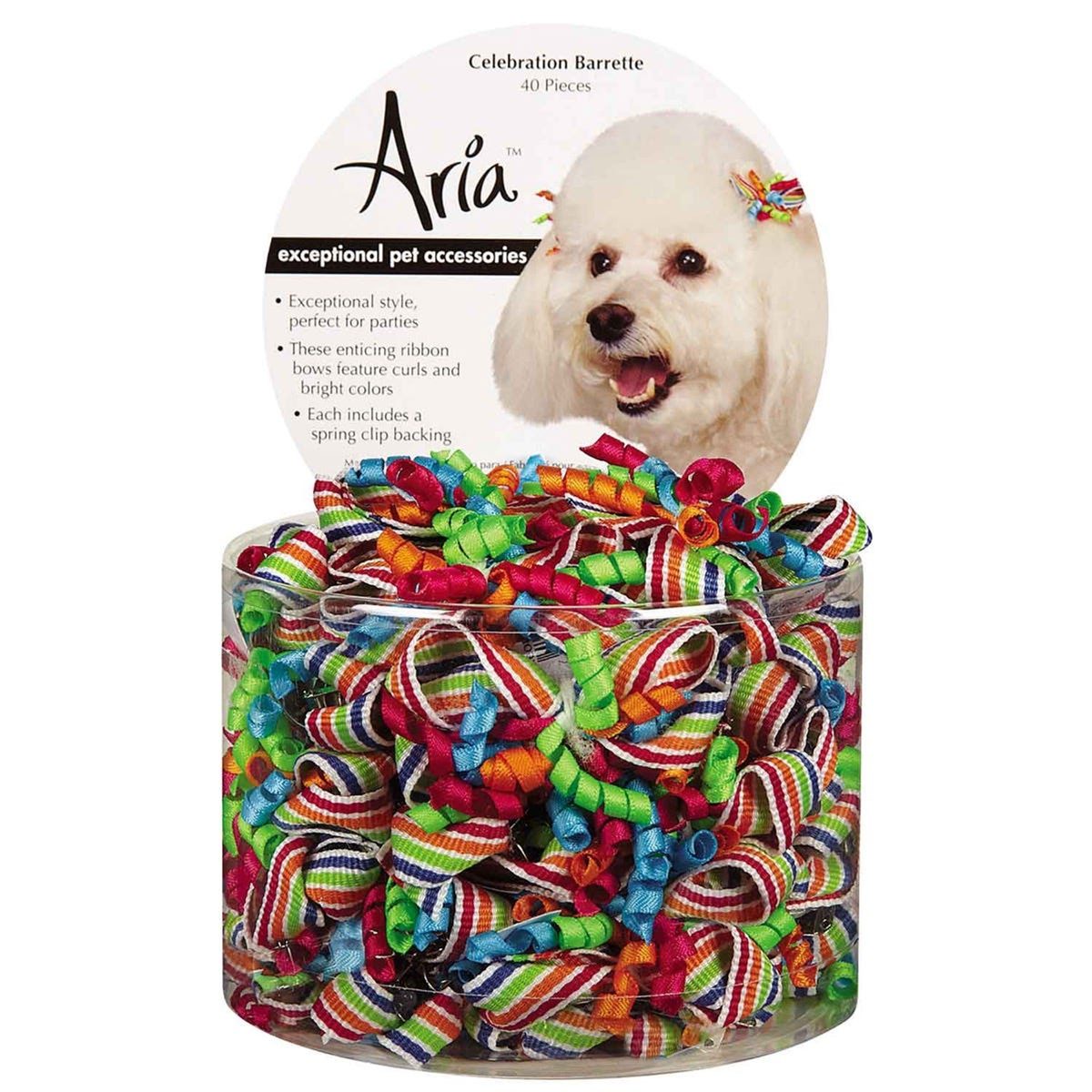 AR Celebration Barrettes Canister 40Pc 3.25