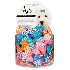 AR Cute Chevron Bow Canister 48pcs 3.25