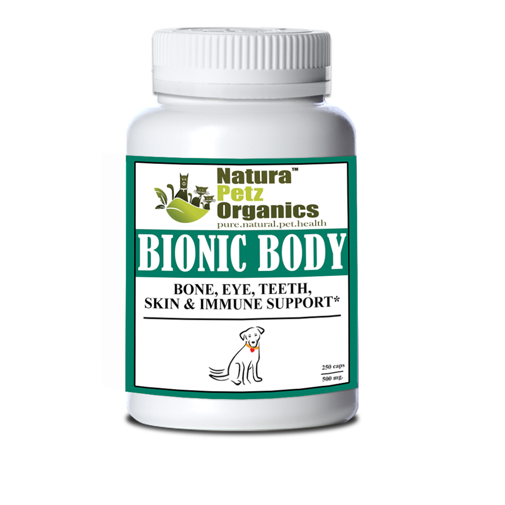 Bionic Body - Antioxidant Bone, Eye, Teeth, Skin & Immune Support DOG /250 caps / 500 mg