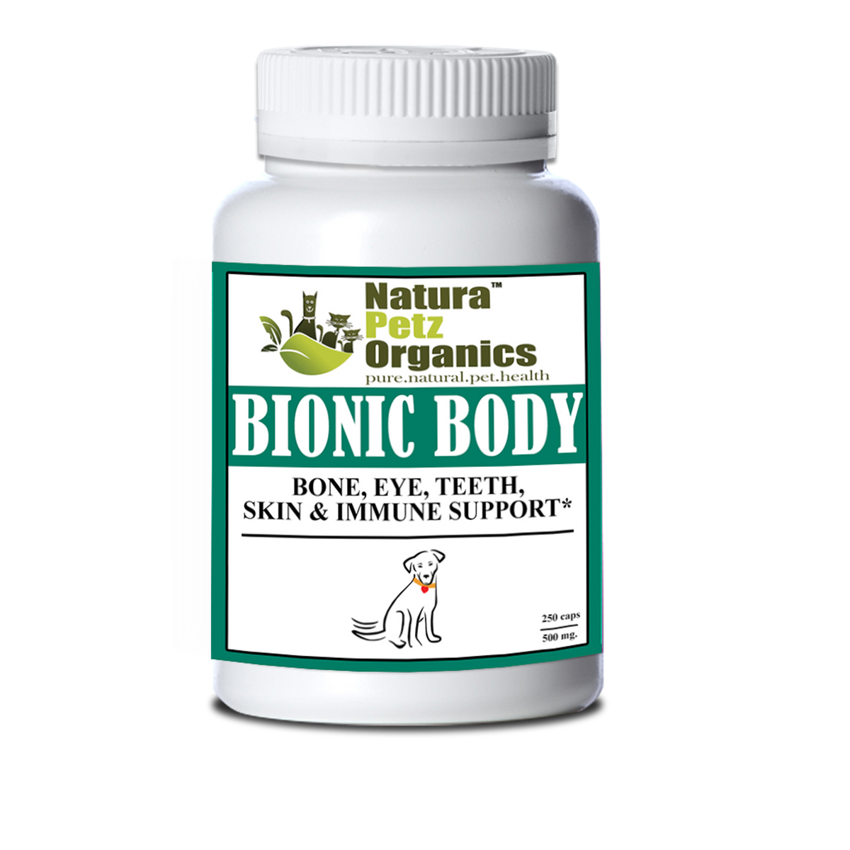Bionic Body - Antioxidant Bone, Eye, Teeth, Skin & Immune Support DOG /250 caps / 500 mg
