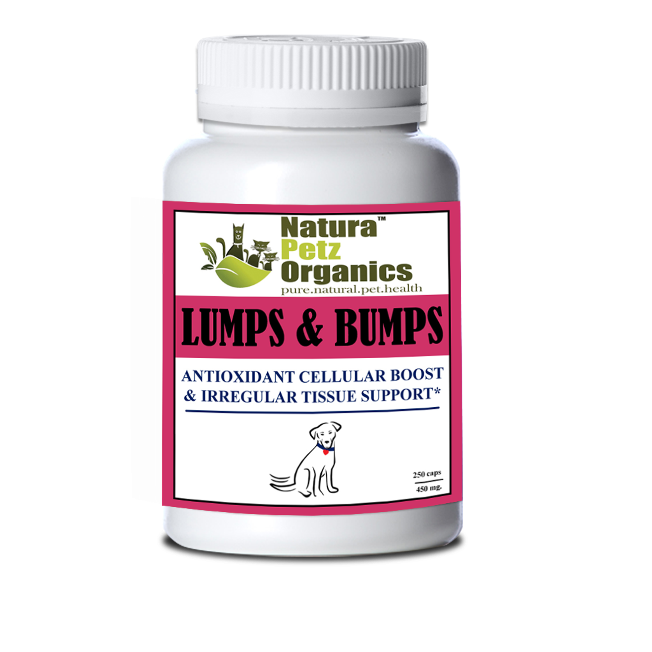Lumps And Bumps Capsules - Irregular Tissue Support For Dogs And Cats 250 Caps DOG 450 mg