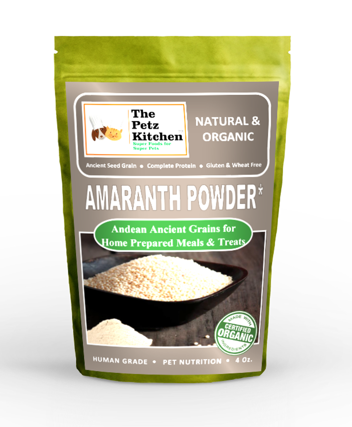 Amaranth Powder - Ancient Seed Grain & Complete Protein - Gluten & Wheat Free 4 Oz