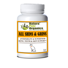 All Shins & Grins Capsules - Antioxidant Super Food Bone, Eye, Teeth & Skin Support Dog & Cat CAT/ 90 caps / 300 mg