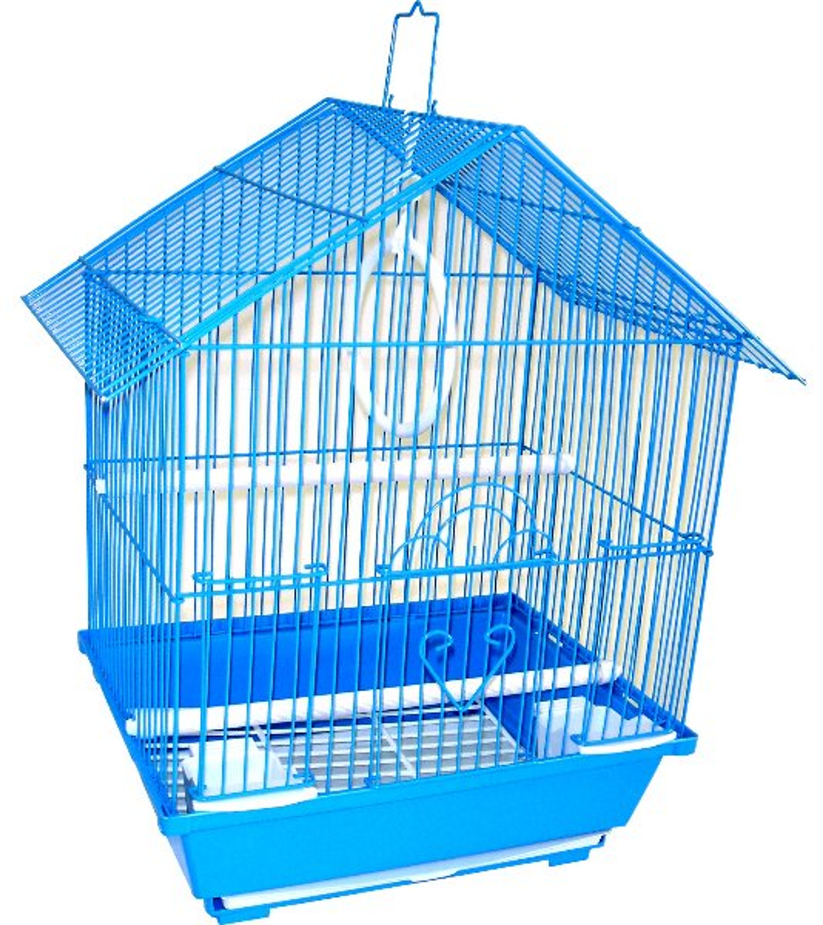 YML House Top Style Parakeet Cage 11" x 9" x 16" Blue