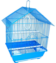 YML House Top Style Parakeet Cage 11" x 9" x 16" Blue