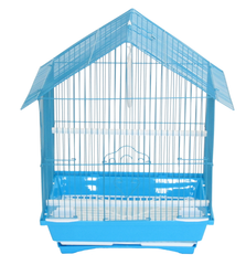 YML House Top Style Parakeet Cage 11" x 9" x 16" Blue-2