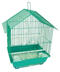 YML House Top Style Parakeet Cage 11" x 9" x 16" Green