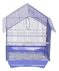 YML House Top Style Parakeet Cage 11" x 9" x 16" purple