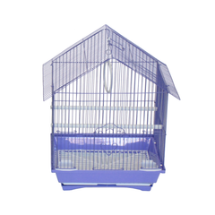 YML House Top Style Parakeet Cage 13.3" x 10.8" x 17.8" purple