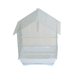 YML House Top Style Parakeet Cage 13.3" x 10.8" x 17.8" White
