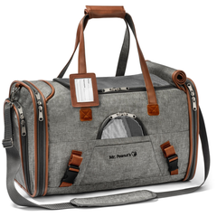 Mr. Peanut's Gold Series Pet Carrier 18 in L x 10.5 in W x 11 in H Platinum Gray