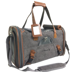Mr. Peanut's Gold Series Pet Carrier 18 in L x 10.5 in W x 11 in H Platinum Gray-2