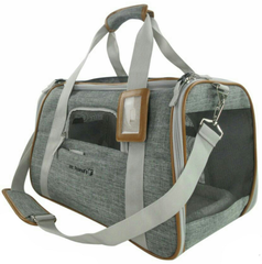 Mr. Peanut's Platinum Series Pet Carrier 18inLx10.5inWx11inH Snowflake Gray-2