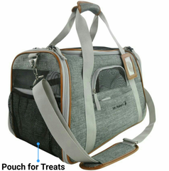 Mr. Peanut's Platinum Series Pet Carrier 18inLx10.5inWx11inH Snowflake Gray-3