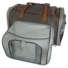 Mr. Peanut's Gold Series Standard Size Expandable Pet Carrier 18 in L x 10.5 in W x 11 in H Charcoal Ash-4