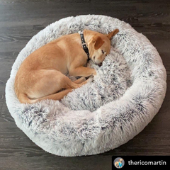 Mr. Peanut's OrthoPlush Pet Bed 28 in Snowflake White Two Tone-2