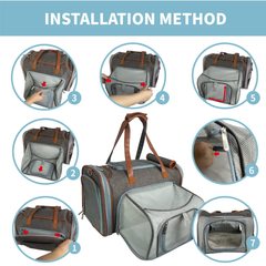 Mr. Peanut's Gold Series Standard Size Expandable Pet Carrier 18 in L x 10.5 in W x 11 in H Platinum Gray-2