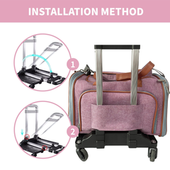 Mr. Peanut's Pet Carrier/Luggage Bag Spinner Wheelbase Luggage Cart-2