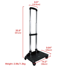 Mr. Peanut's Pet Carrier/Luggage Bag Spinner Wheelbase Luggage Cart-3