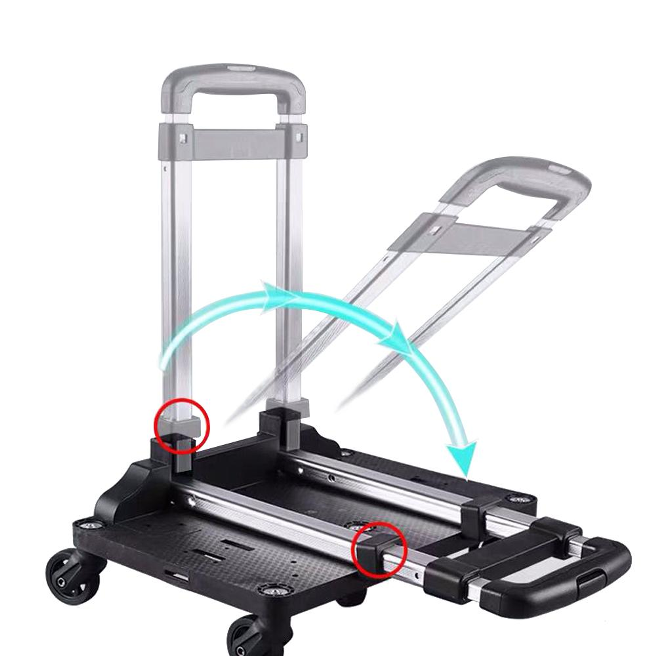 Mr. Peanut's Pet Carrier/Luggage Bag Spinner Wheelbase Luggage Cart-4