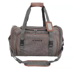 Mr. Peanut's Platinum Series Double Expandable Pet Carrier 18inLx10.5inWx11inH Twilight Gray