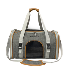 Mr. Peanut's Platinum Series Expandable Pet Carrier 18inLx10.5inWx11inH Snowflake Gray