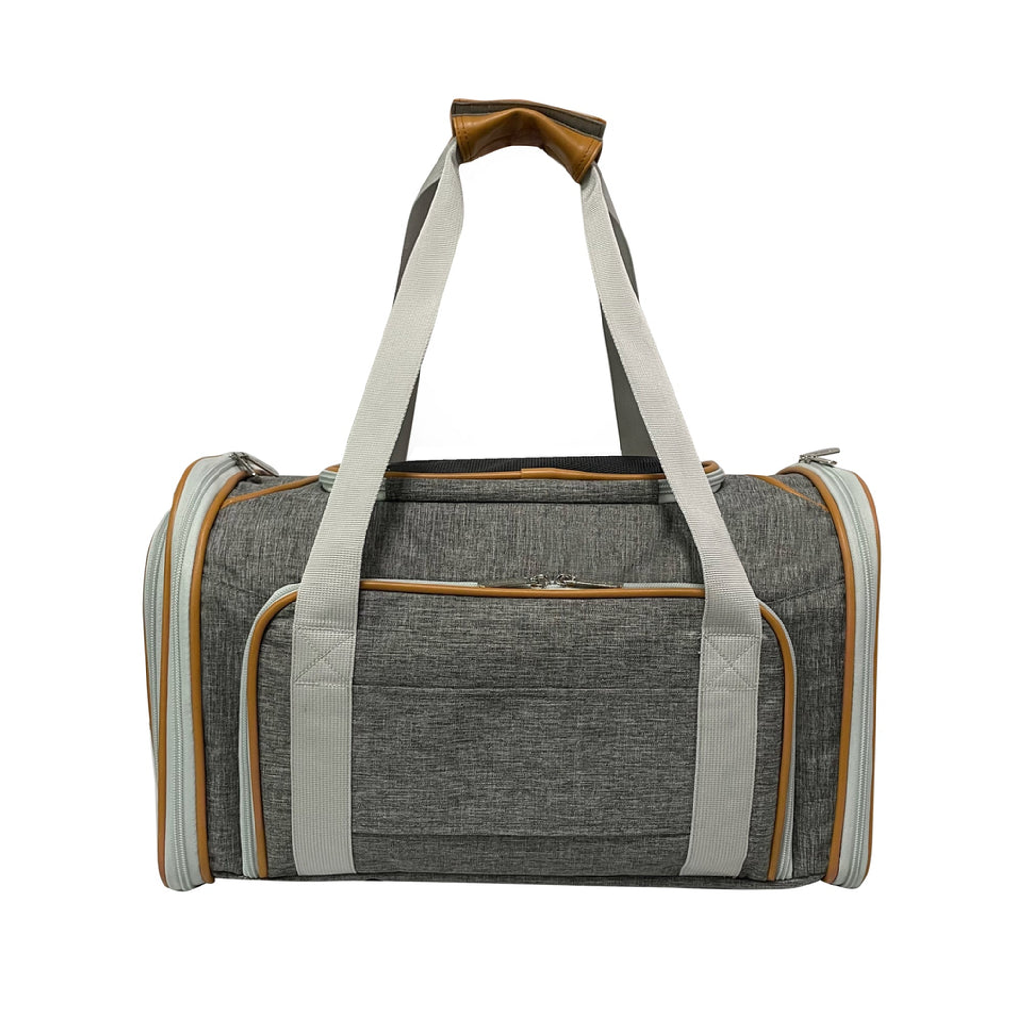 Mr. Peanut's Platinum Series Expandable Pet Carrier 18inLx10.5inWx11inH Snowflake Gray-3
