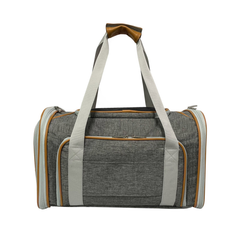 Mr. Peanut's Platinum Series Expandable Pet Carrier 18inLx10.5inWx11inH Snowflake Gray-3