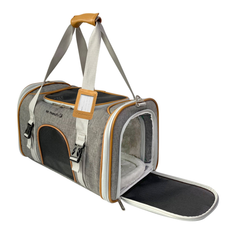 Mr. Peanut's Platinum Series Expandable Pet Carrier 18inLx10.5inWx11inH Snowflake Gray-4