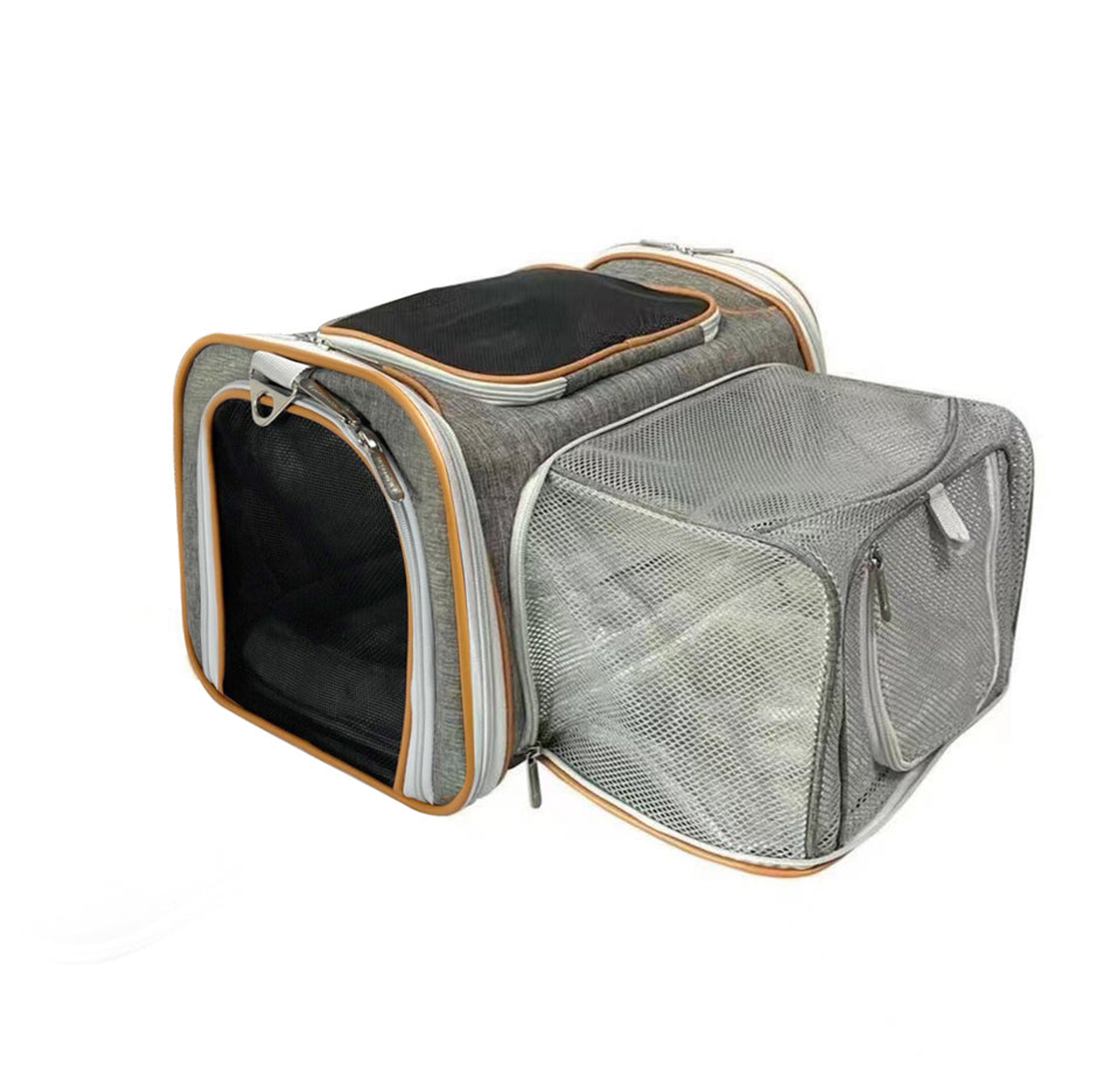 Mr. Peanut's Platinum Series Expandable Pet Carrier 18inLx10.5inWx11inH Snowflake Gray-5