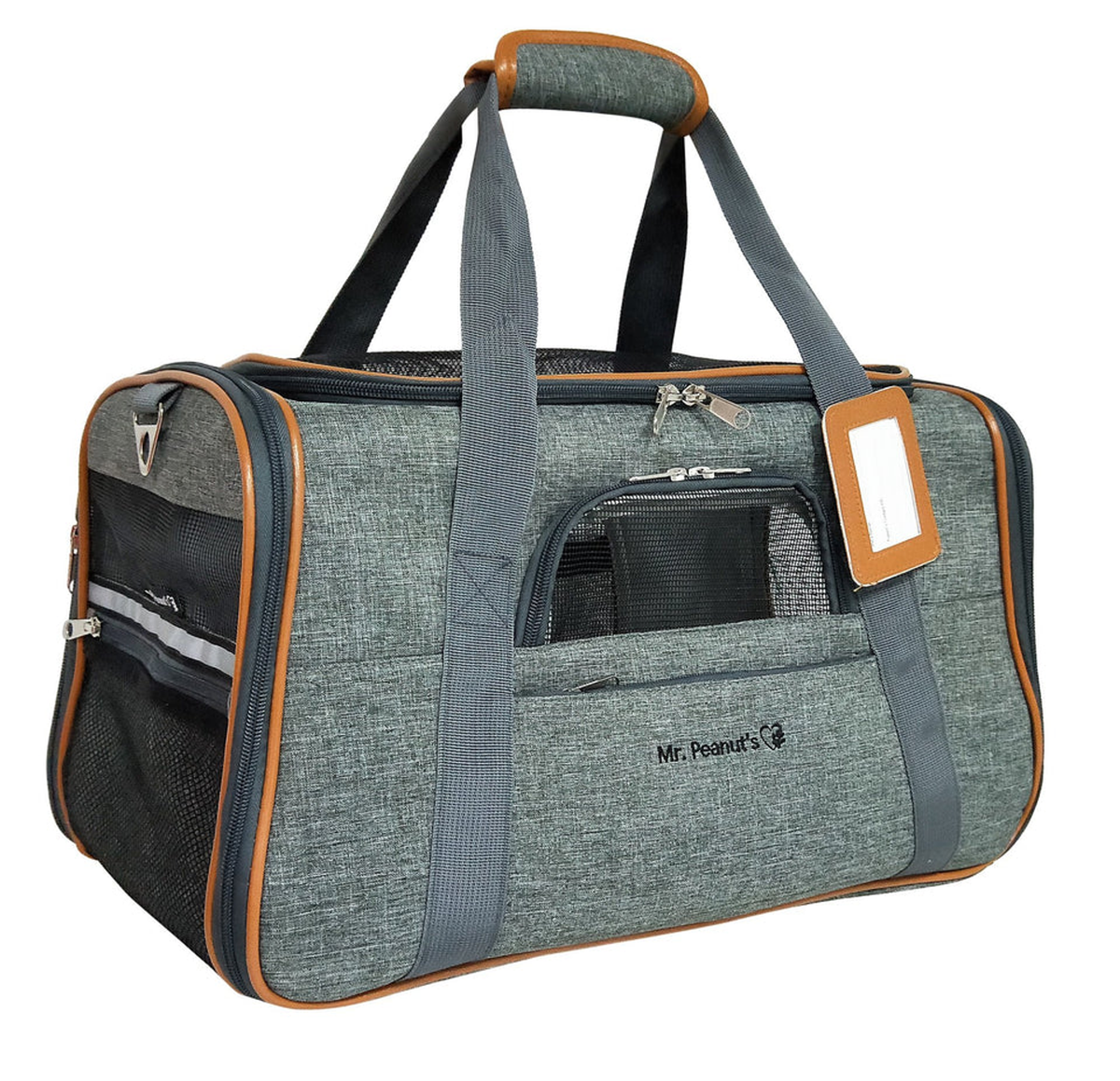 Mr. Peanut's Platinum Series Pet Carrier 18inLx10.5inWx11inH Twilight Gray